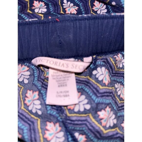 Victoria Secret Blue Drawstring Sleep Pants Size Small - Picture 3 of 3